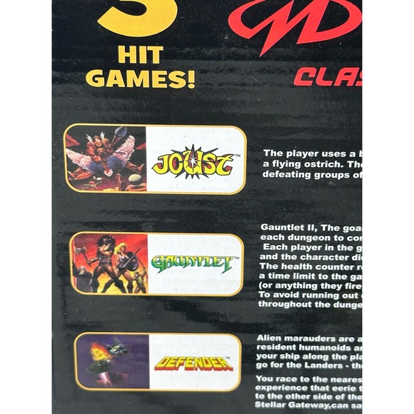 Midway Classic Arcade Classics Vol 1 Plug Play TV Game Joust Gauntlet Defender - Picture 7 of 7